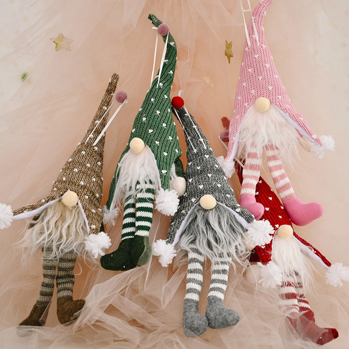 Christmas Gnome Hanging Ornament with Dangling Legs