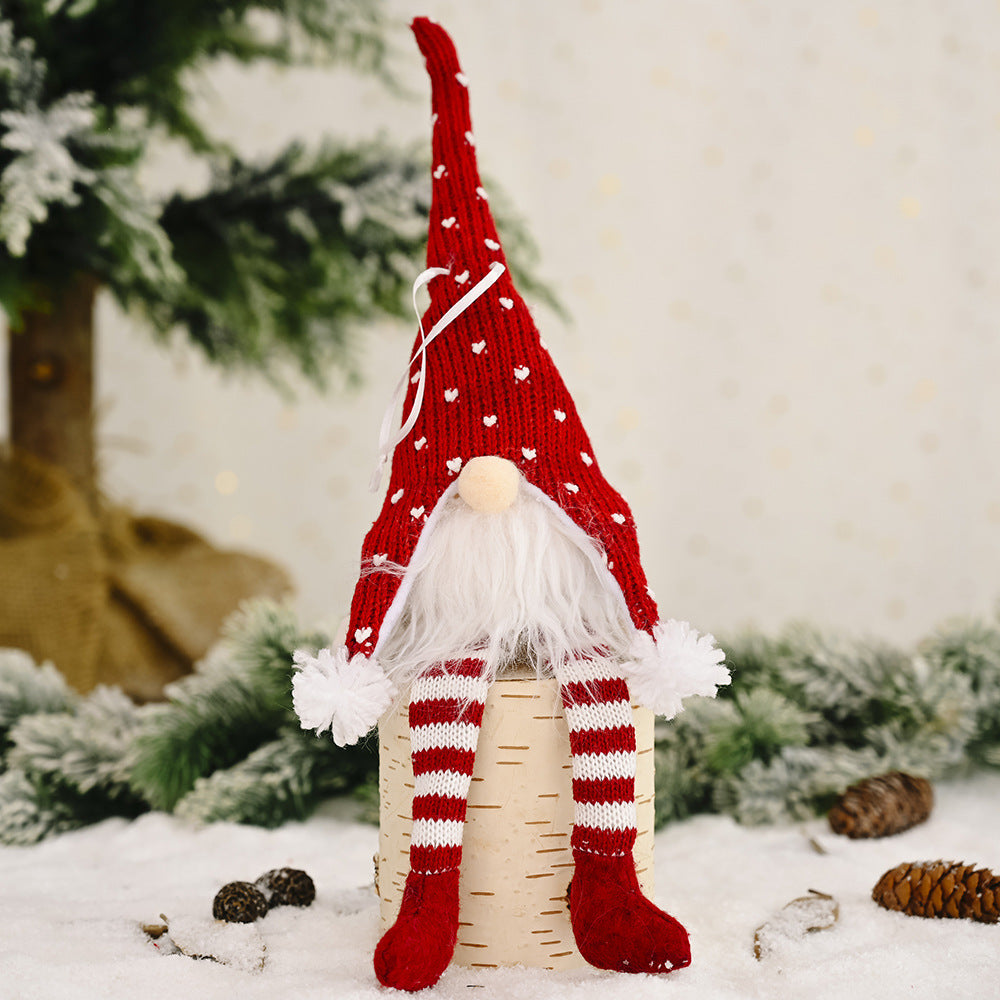 Christmas Gnome Hanging Ornament with Dangling Legs