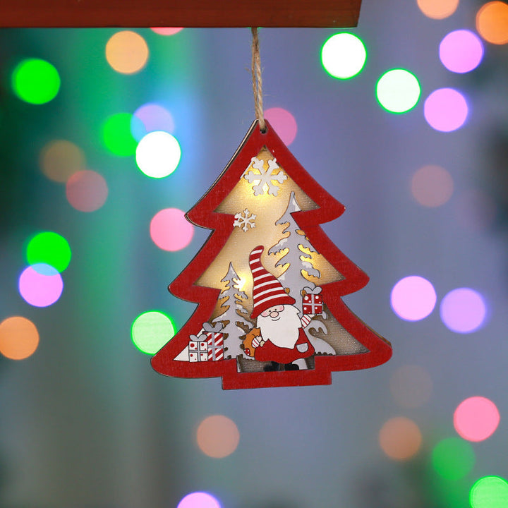 Wooden Christmas Ornaments for Rustic Santa Tree Charm