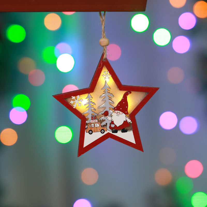 Wooden Christmas Ornaments for Rustic Santa Tree Charm