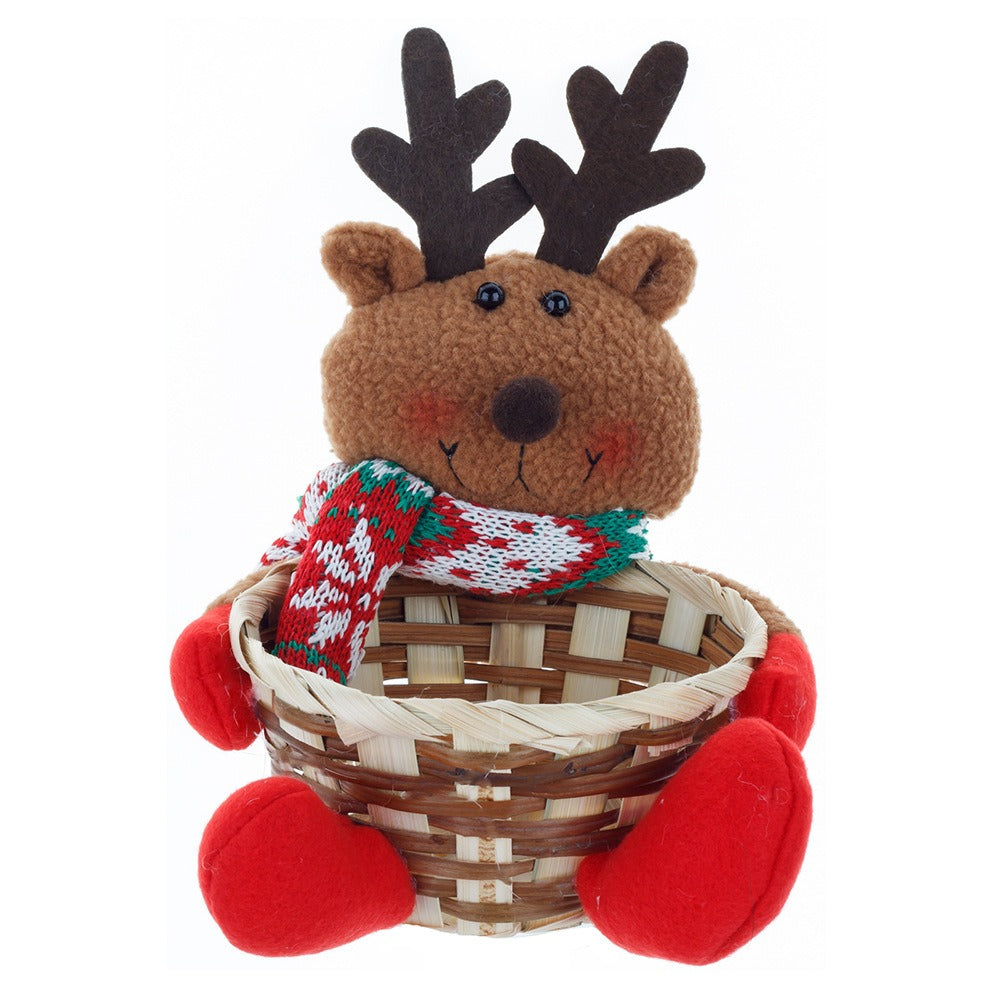Plush Christmas Character Candy Baskets, Set of 3