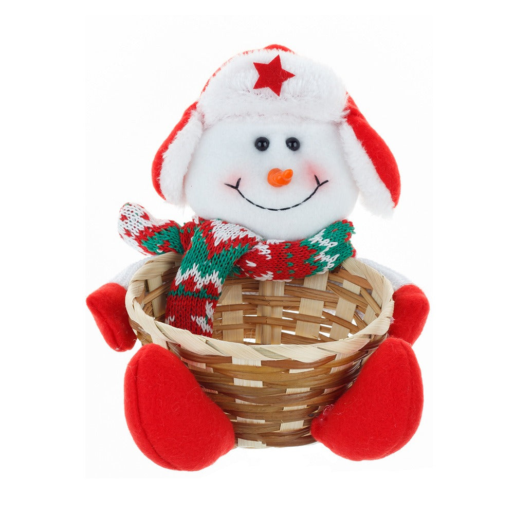 Plush Christmas Character Candy Baskets, Set of 3
