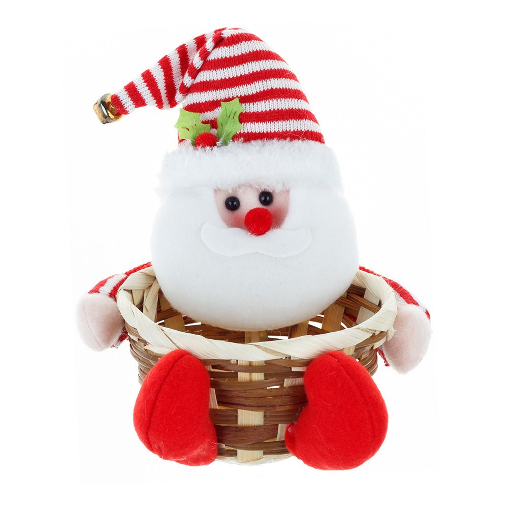 Plush Christmas Character Candy Baskets, Set of 3
