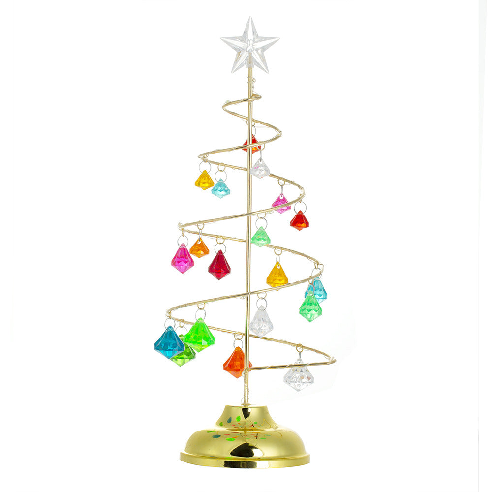 Crystal Tree Desktop Night Light Christmas Ornament