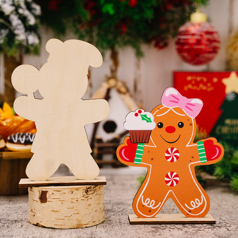 Wooden Gingerbread Christmas Decorations for Tables