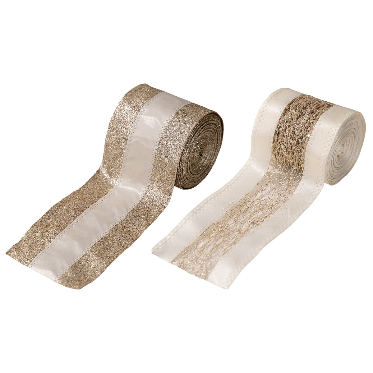 Christmas Gold Ribbon Set for Elegant Gift Wrapping