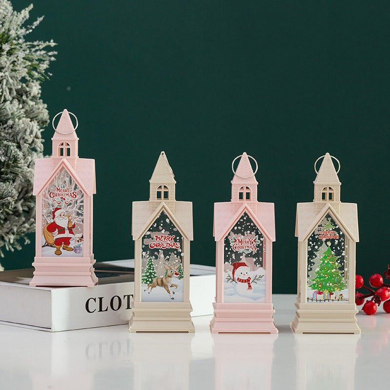 Christmas Castle Lantern for Cozy Holiday Ambience