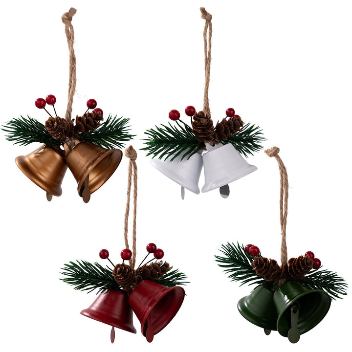 Christmas Bell Ornaments for Rustic Holiday Tree Decor