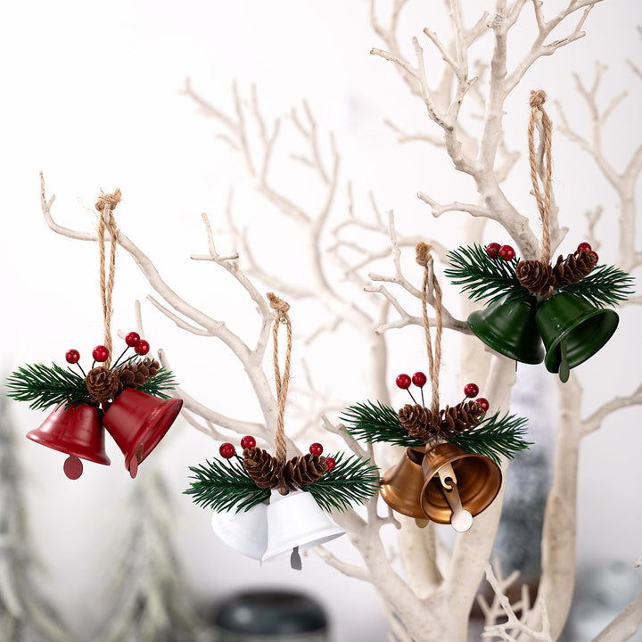 Christmas Bell Ornaments for Rustic Holiday Tree Decor