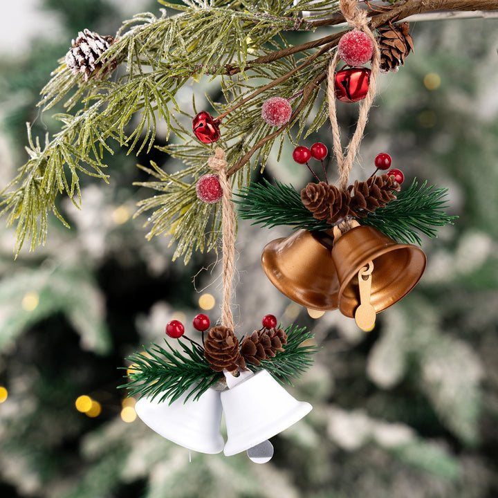 Christmas Bell Ornaments for Rustic Holiday Tree Decor