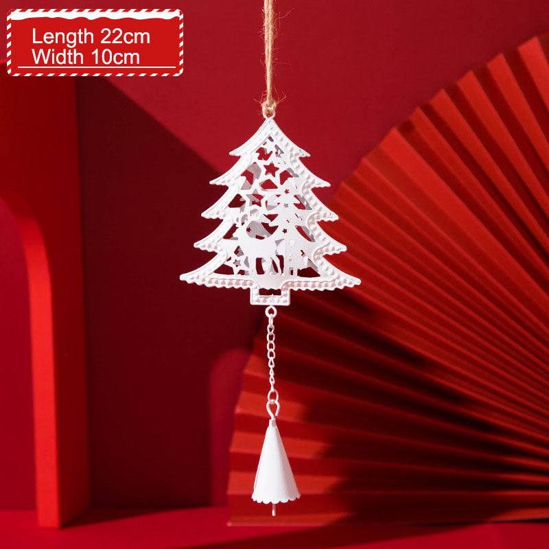 Christmas Hanging Ornaments – Elegant White Metal Decor