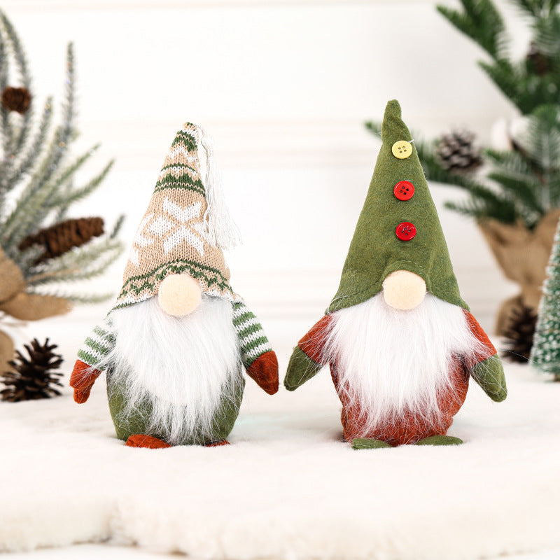 Christmas Gnome Decorations Pair for Cozy Holiday Decor