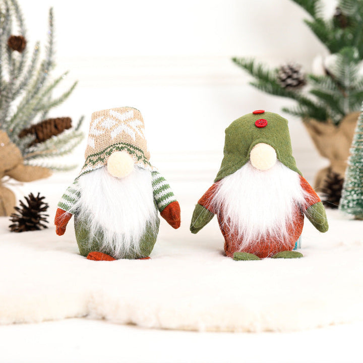 Christmas Gnome Decorations Pair for Cozy Holiday Decor