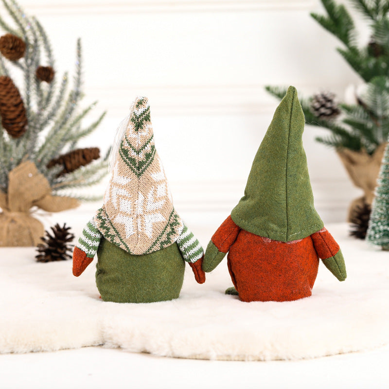 Christmas Gnome Decorations Pair for Cozy Holiday Decor
