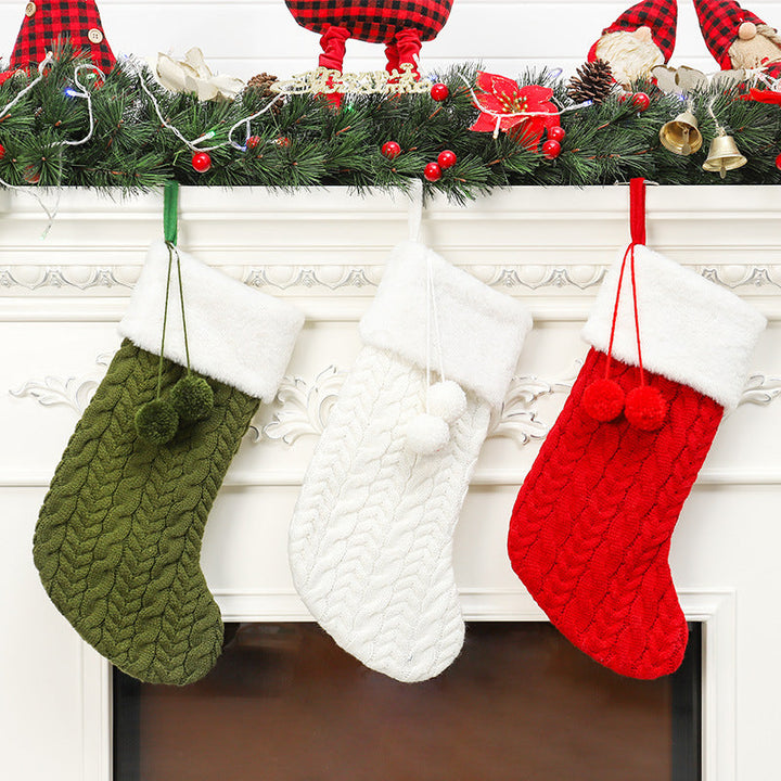 Knitted Christmas Stockings - Cozy Mantel Decor
