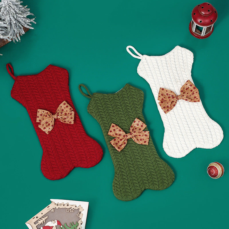 Knitted Christmas Stocking Ornaments for Cozy Tree Decor