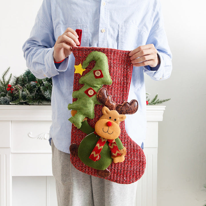 Christmas Stockings With 3D Knitted Christmas Charm