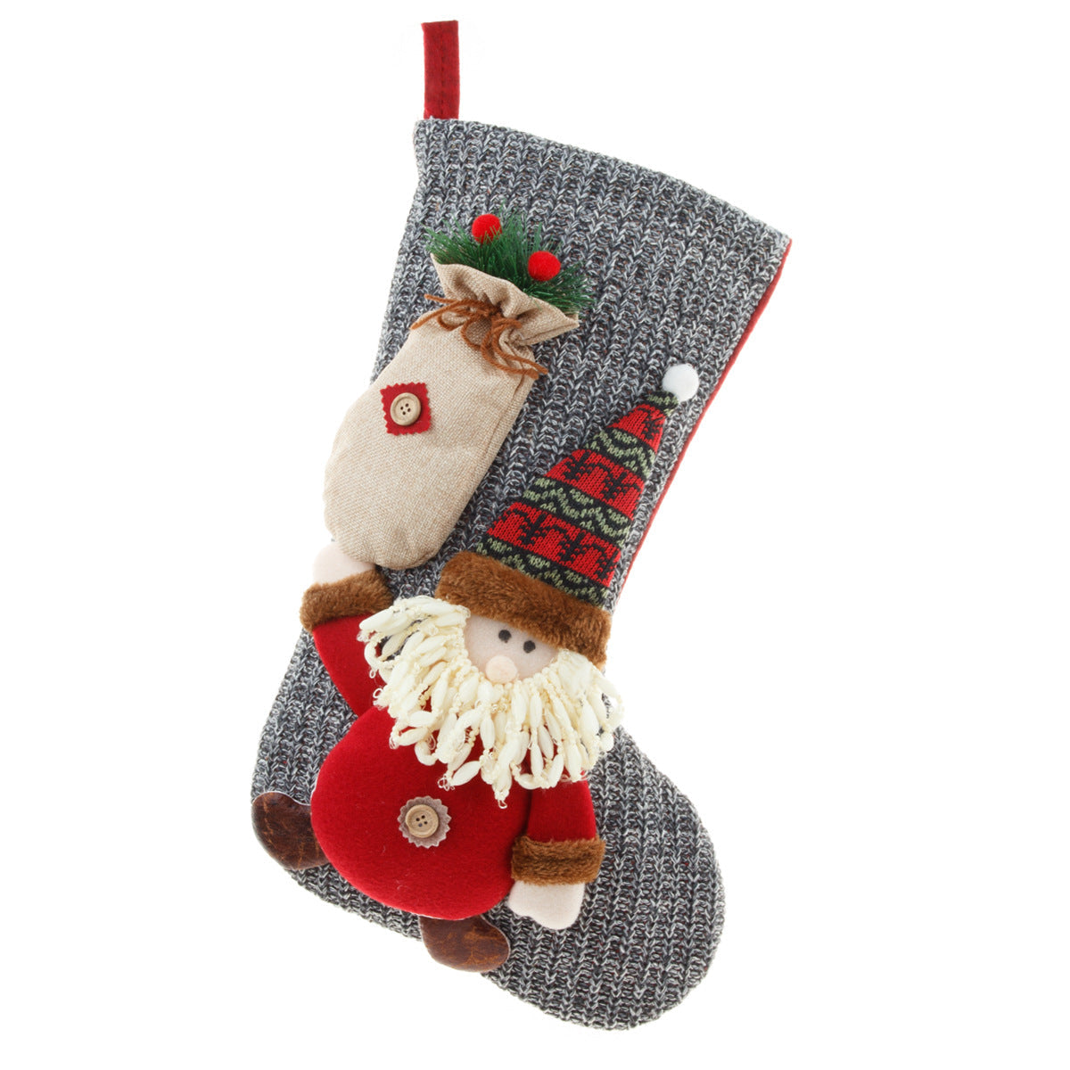 Christmas Stockings With 3D Knitted Christmas Charm