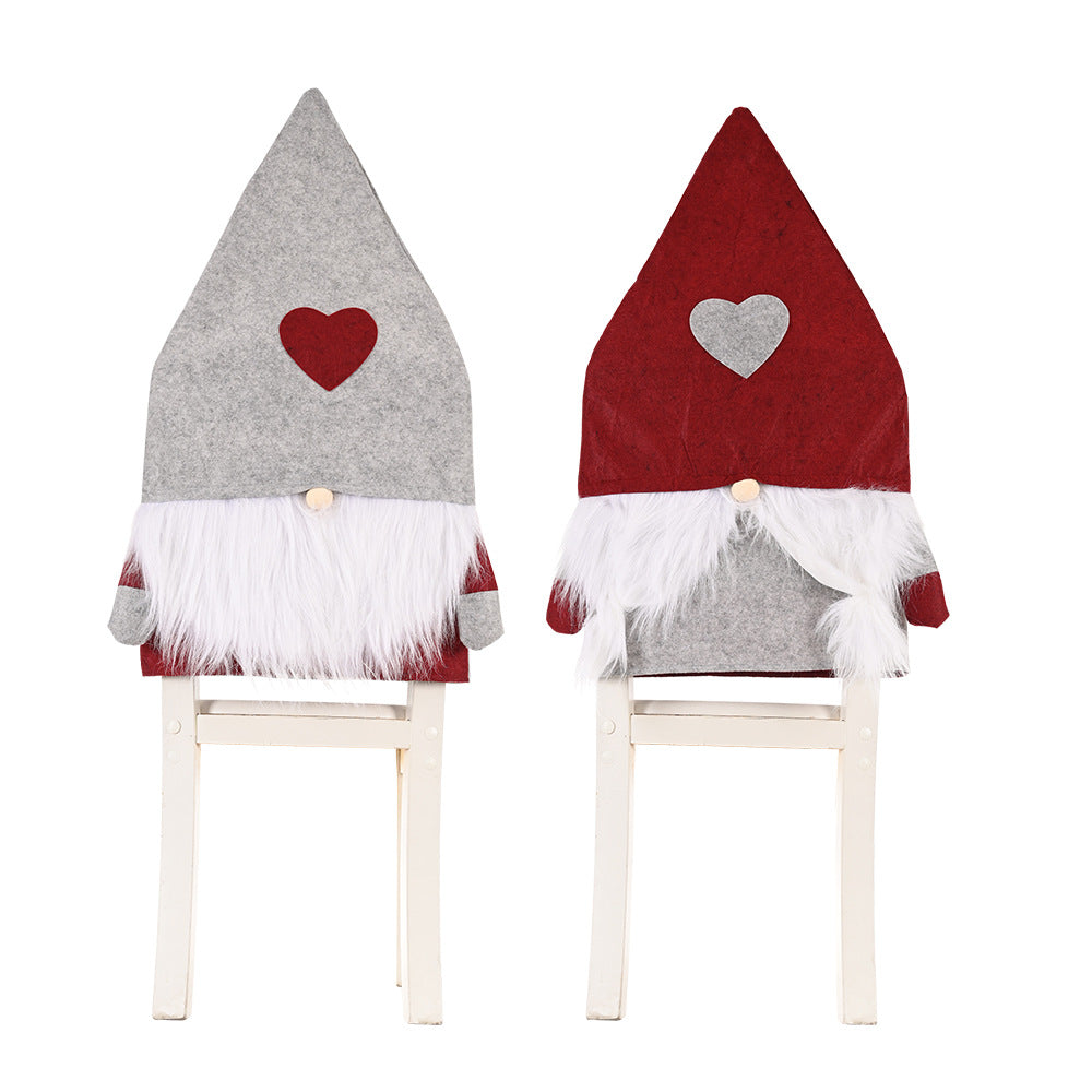 Christmas Chair Covers - Festive Gnome Table Decor