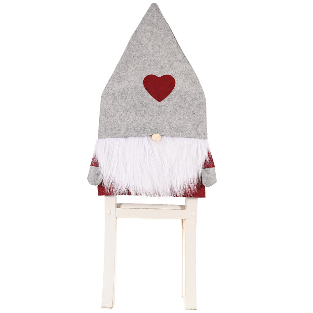 Christmas Chair Covers - Festive Gnome Table Decor
