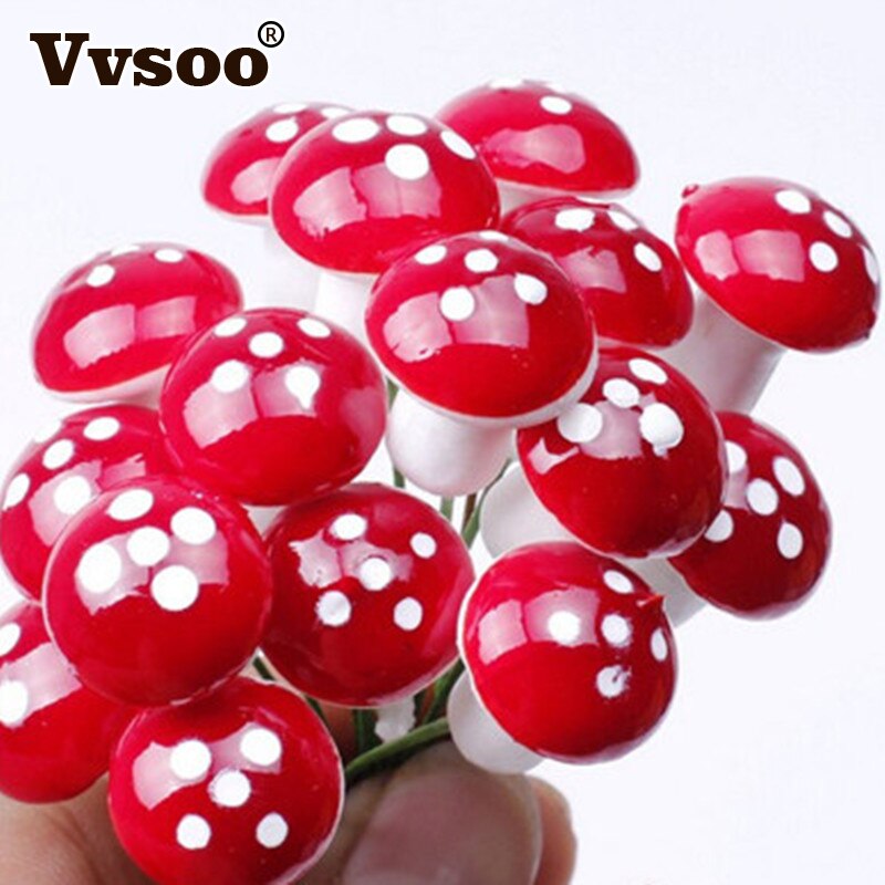Mini Red Mushroom Ornaments for Festive Fairy Gardens