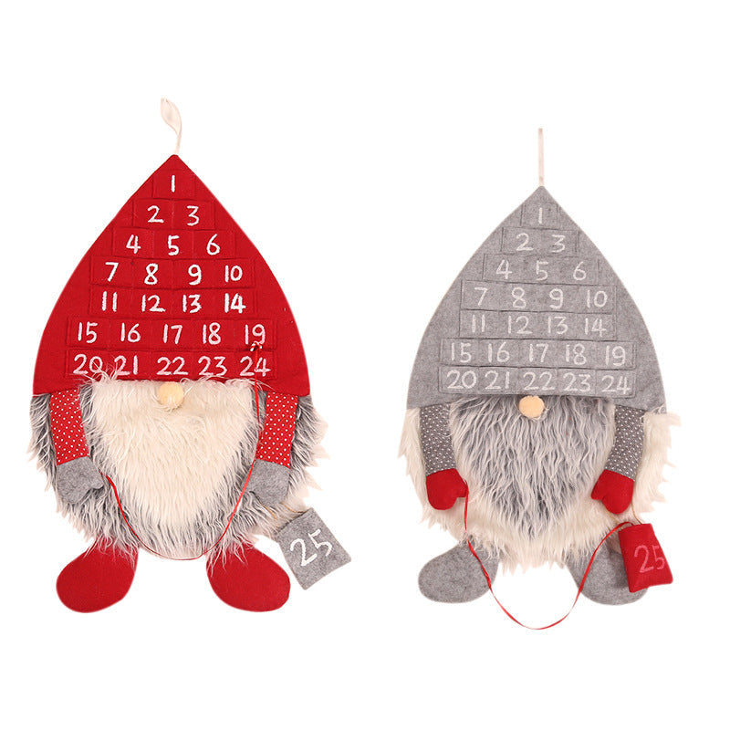 Christmas Advent Calendar Gnome Wall Decor Countdown