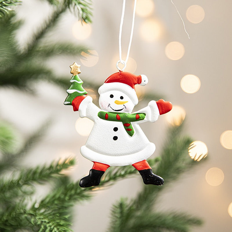 Christmas Tree Ornaments: Hand-Painted 4-Piece Set