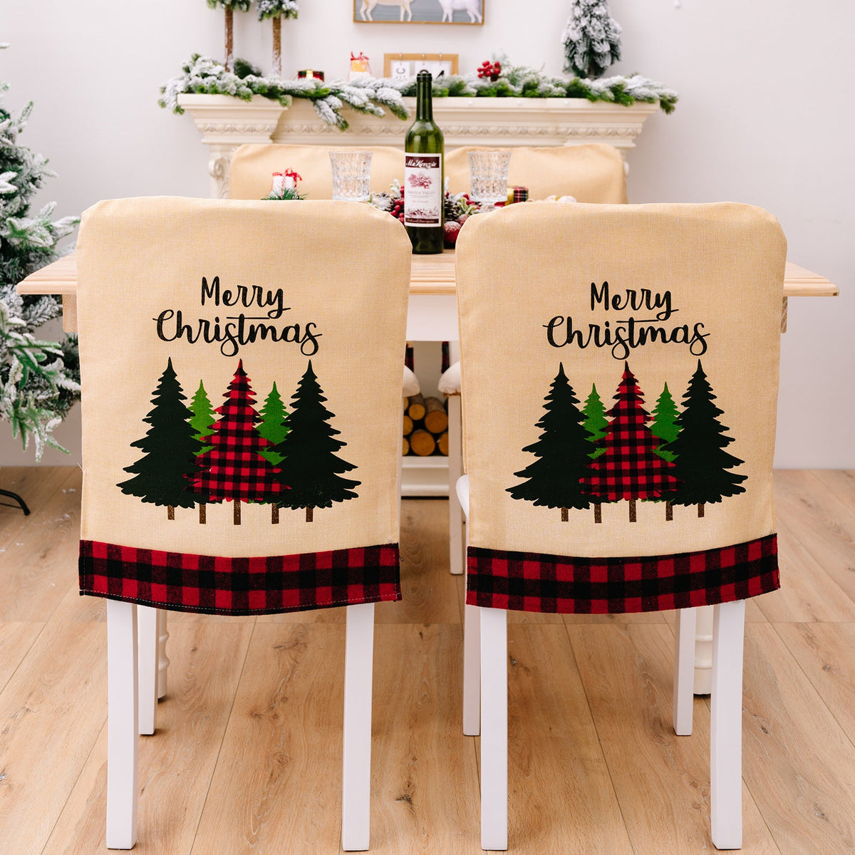 Christmas Chair Covers for a Coordinated Holiday Table