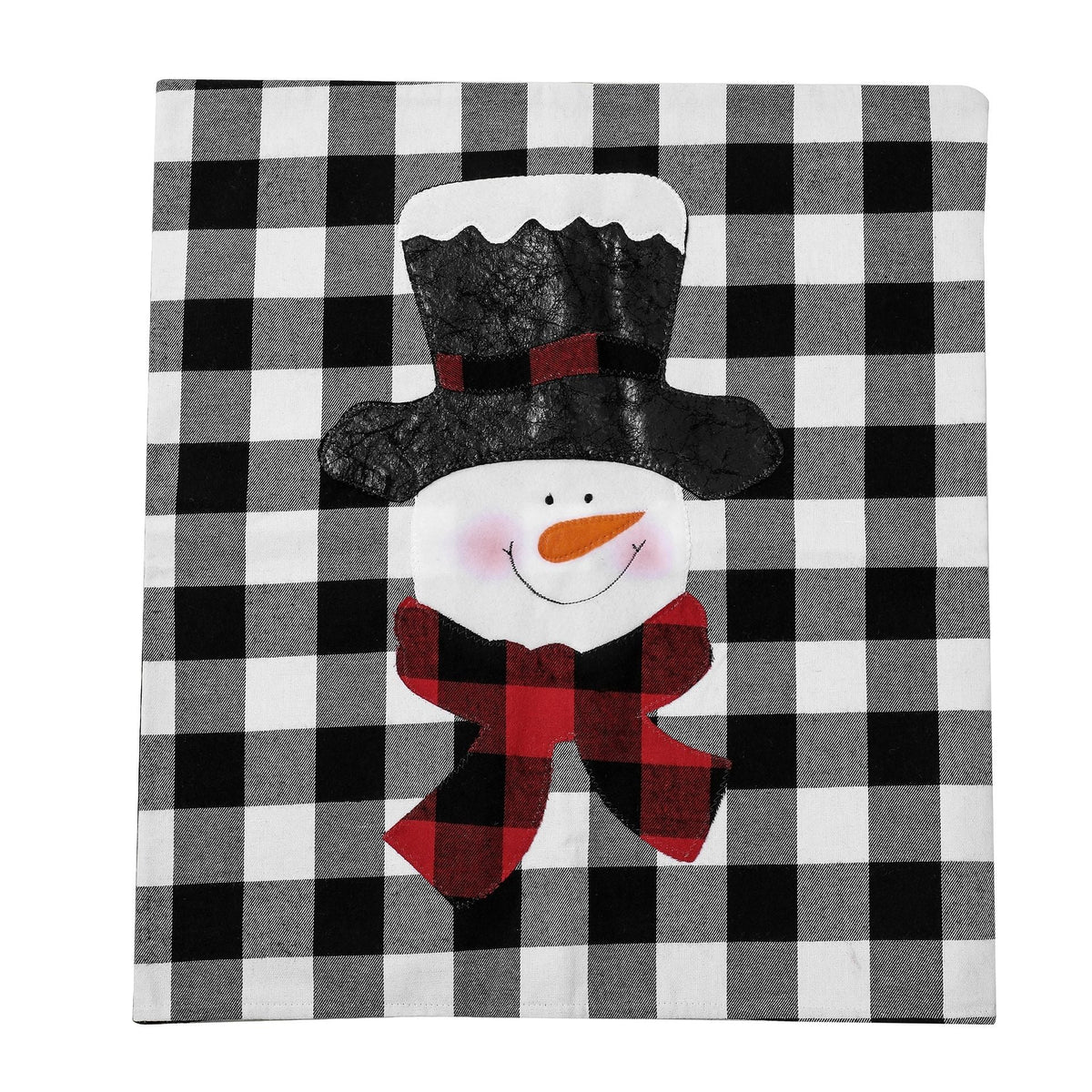 Christmas Chair Covers with Santa & Snowman Plaid