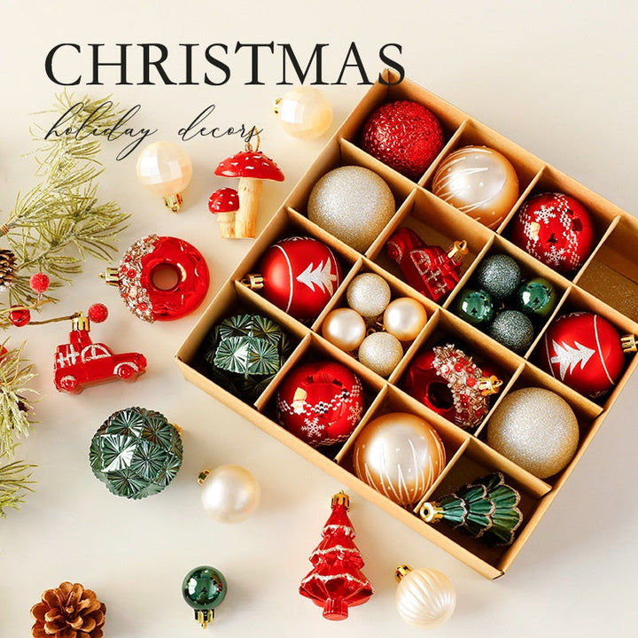 Christmas Ornaments: Red, White & Green Tree Decor