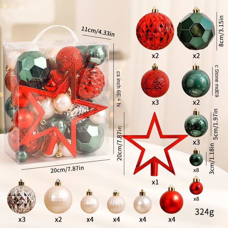 Christmas Ornaments: Red, White & Green Tree Decor