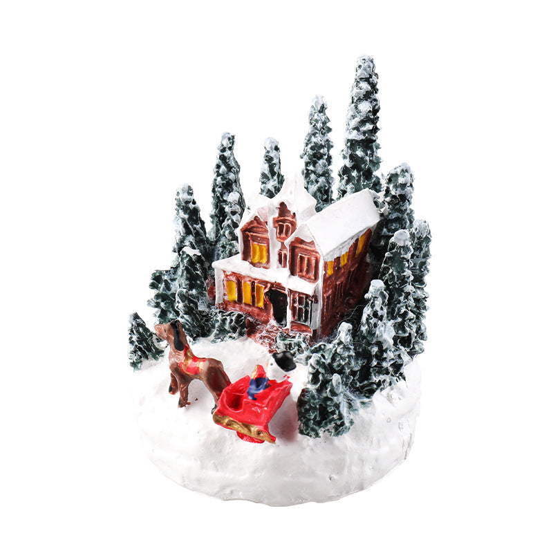 Christmas Resin Village Light for Cozy Holiday Decor