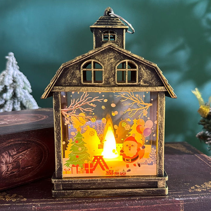 Christmas Lantern Ornament With Warm LED Glow