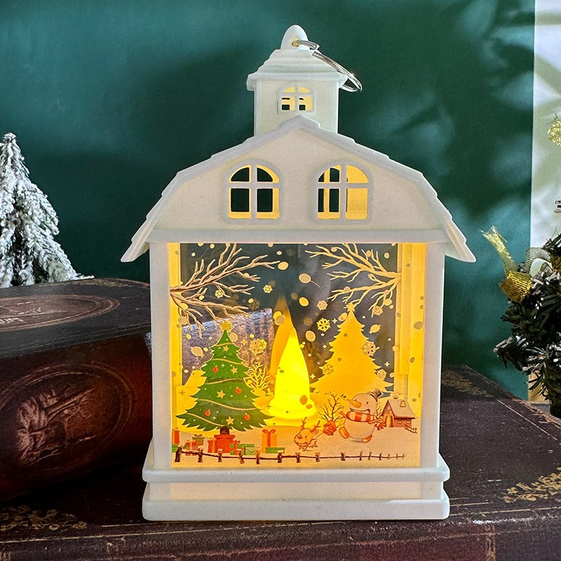 Christmas Lantern Ornament With Warm LED Glow