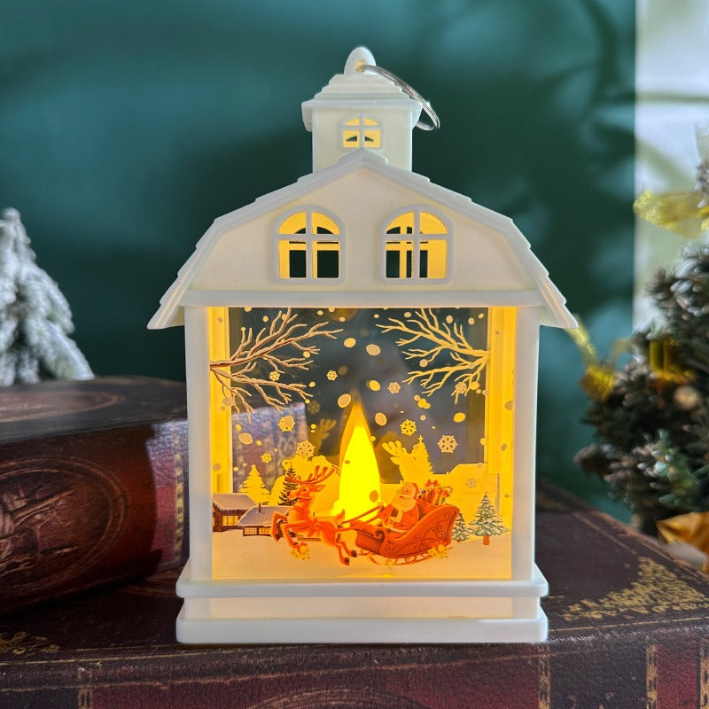 Christmas Lantern Ornament With Warm LED Glow