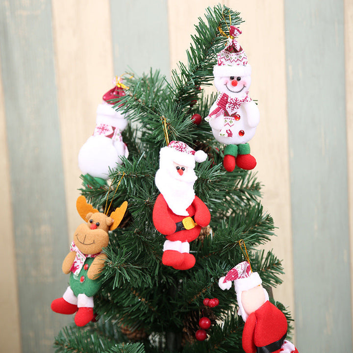 Plush Christmas Ornaments Set – 4 Festive Characters