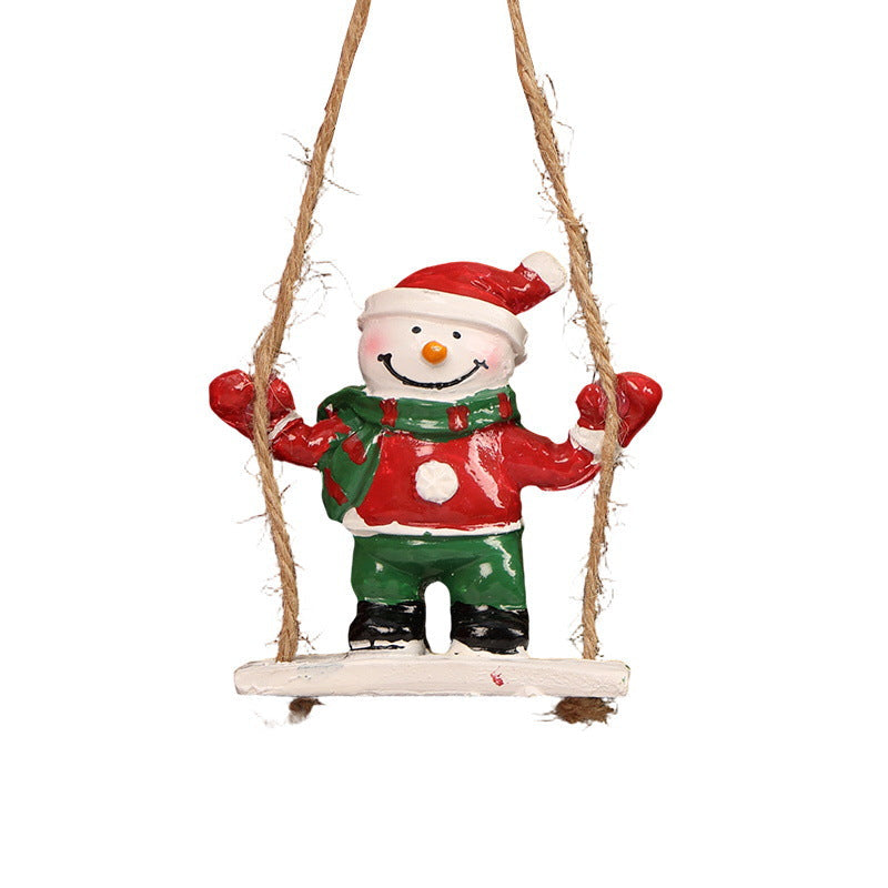 Christmas Swing Ornaments Santa Snowman Reindeer