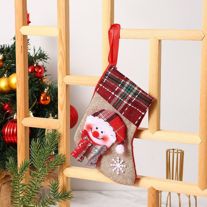 Christmas Stocking Set: Rustic Character Gift Bags