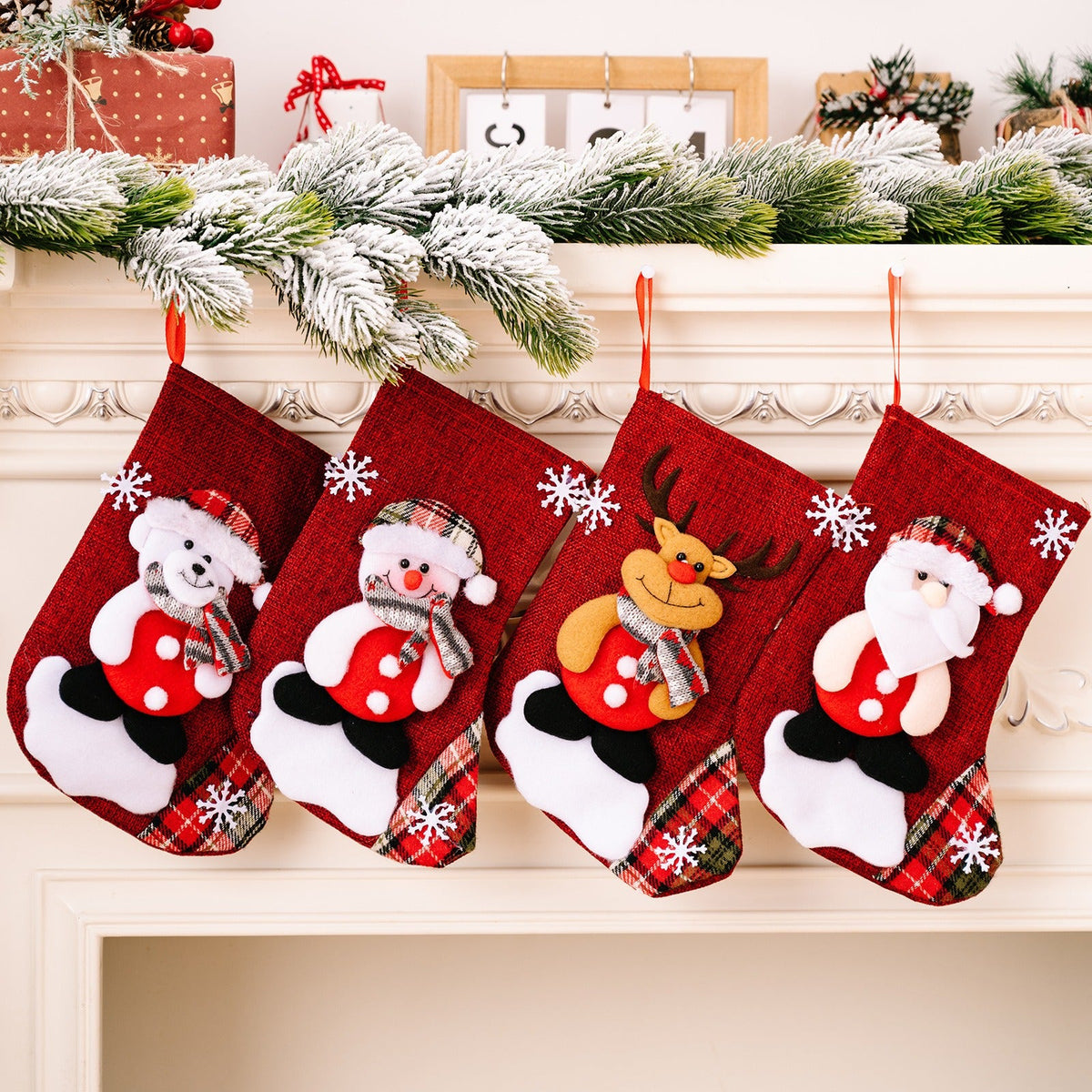 Christmas Stockings Set of 4 for Gift-Filled Décor