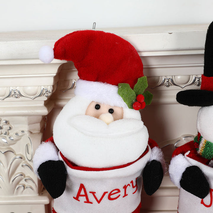 Personalized Christmas Stocking With Plush Character
