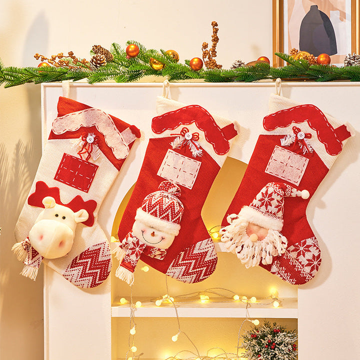 3D Knitted Christmas Stocking for Festive Gift Giving