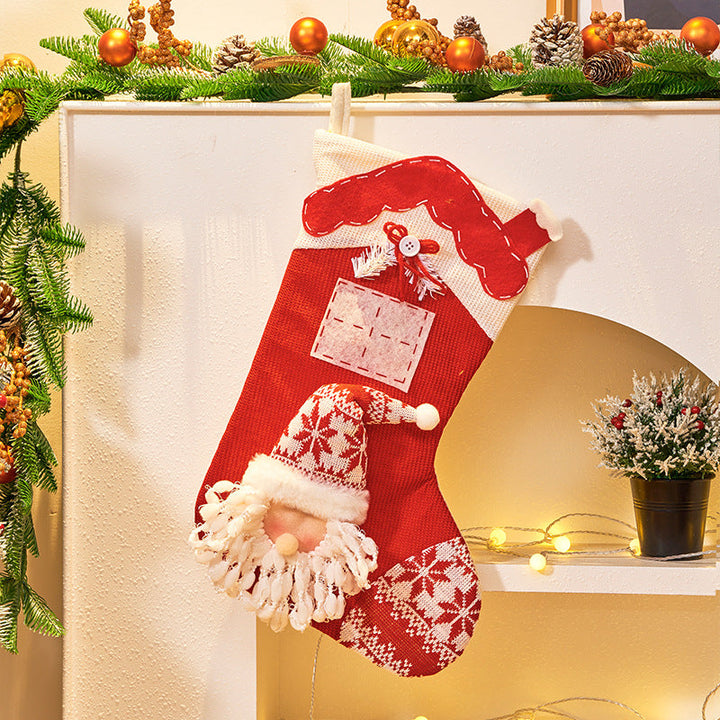 3D Knitted Christmas Stocking for Festive Gift Giving