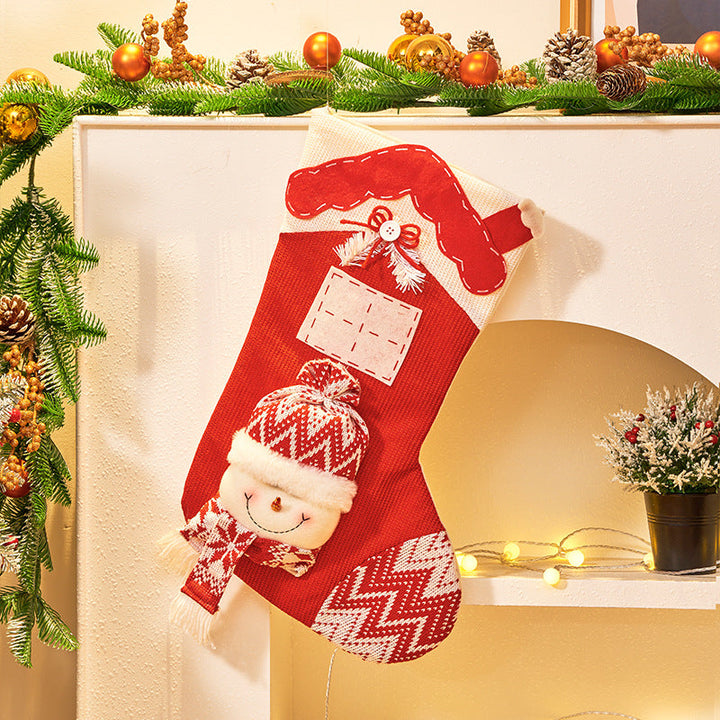 3D Knitted Christmas Stocking for Festive Gift Giving