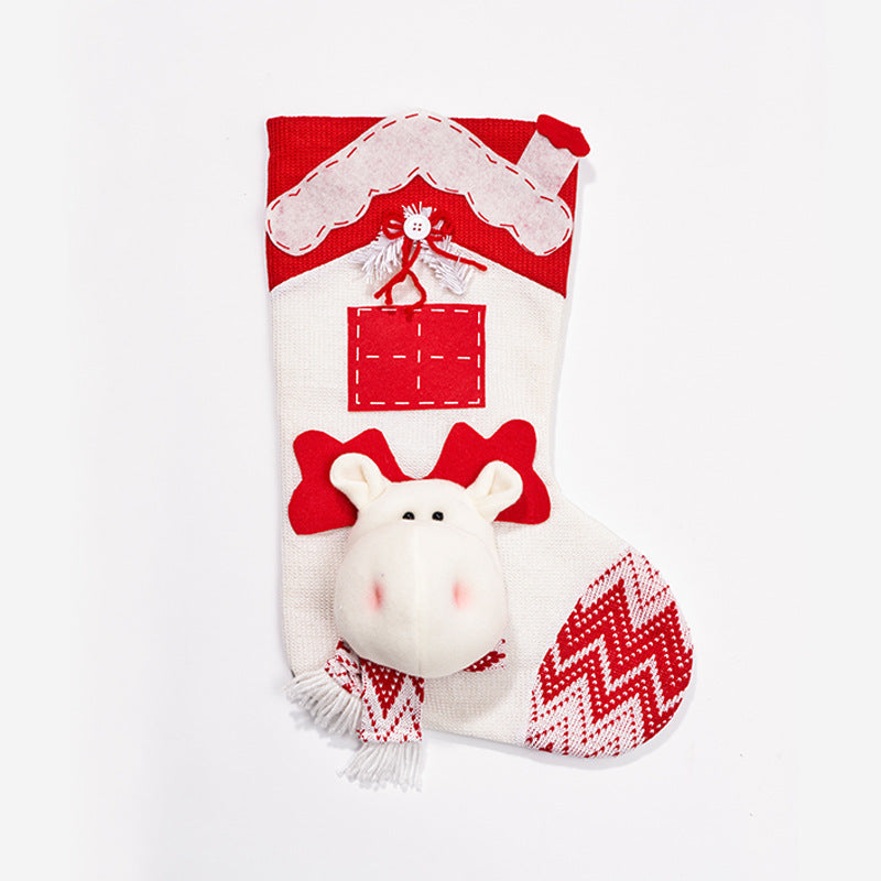 3D Knitted Christmas Stocking for Festive Gift Giving