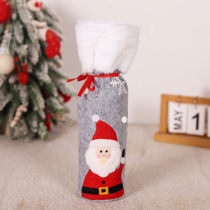Christmas Wine Bottle Covers, 3 Holiday Characters