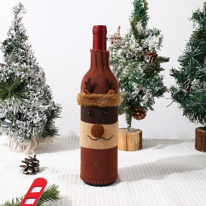 Christmas Wine Bottle Covers for Cheerful Holiday Tables