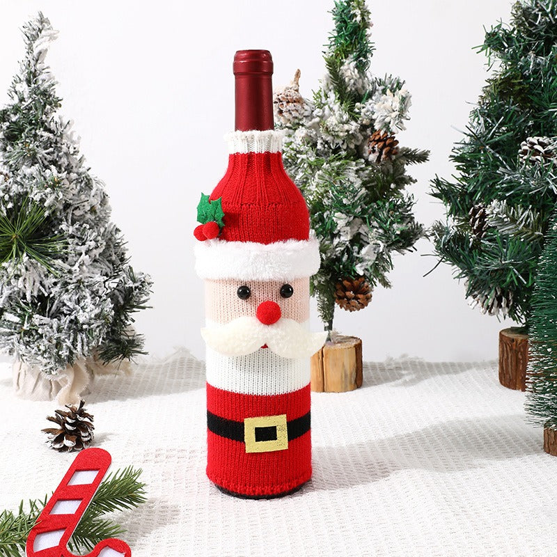 Christmas Wine Bottle Covers for Cheerful Holiday Tables