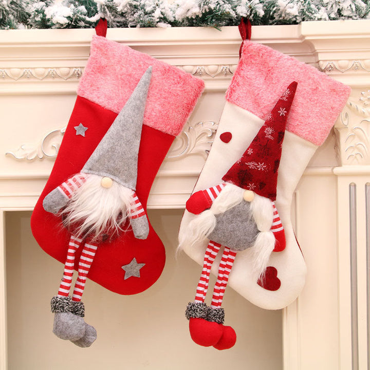 Christmas Plush Stockings With Playful Dangling Legs