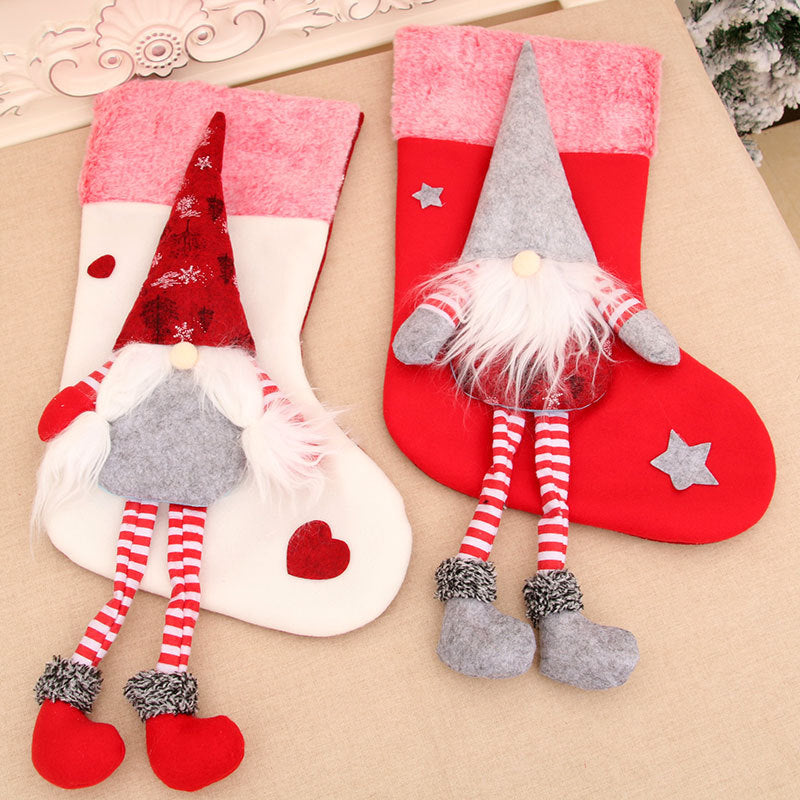 Christmas Plush Stockings With Playful Dangling Legs