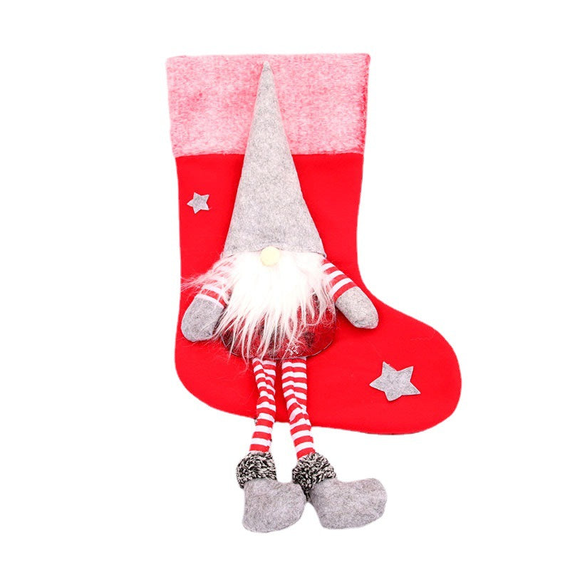 Christmas Plush Stockings With Playful Dangling Legs